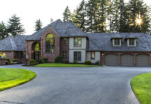 Large driveway to home