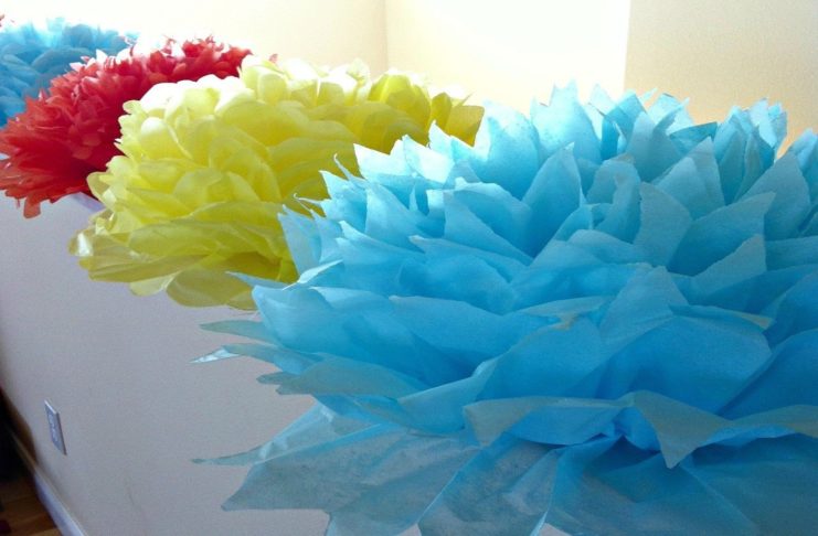 Multicolor Summer Design Tissue Paper Flowers