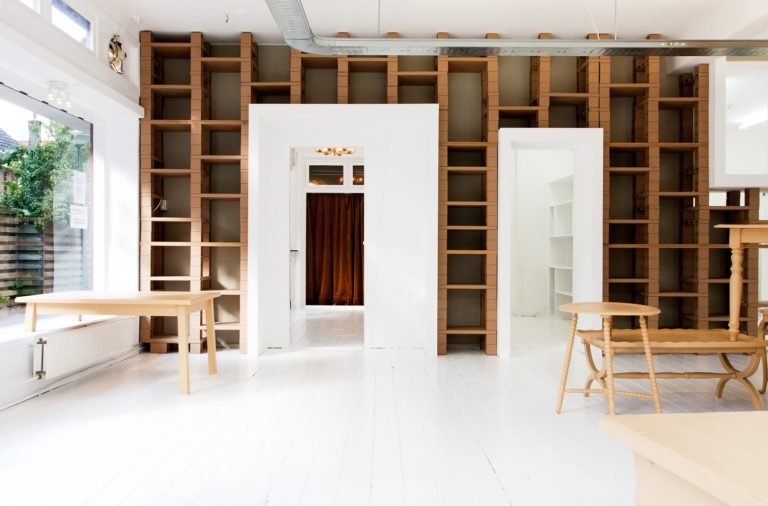 Custom wood floating shelves for modern home organizing
