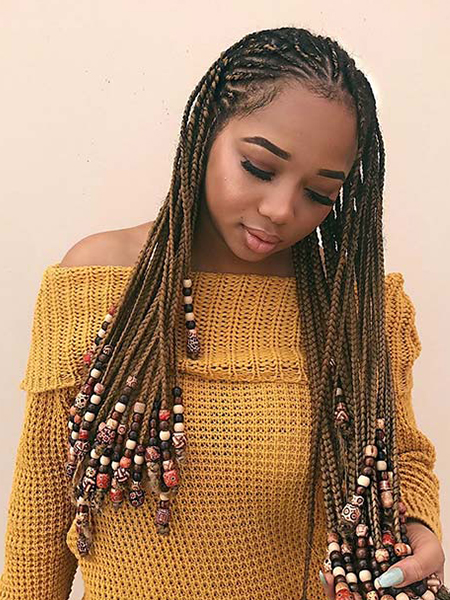 Lemonade Braids With Beads