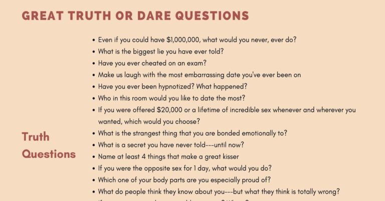 Best Truth or Dare Questions
