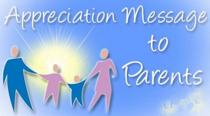 Appreciation Messages to Parents