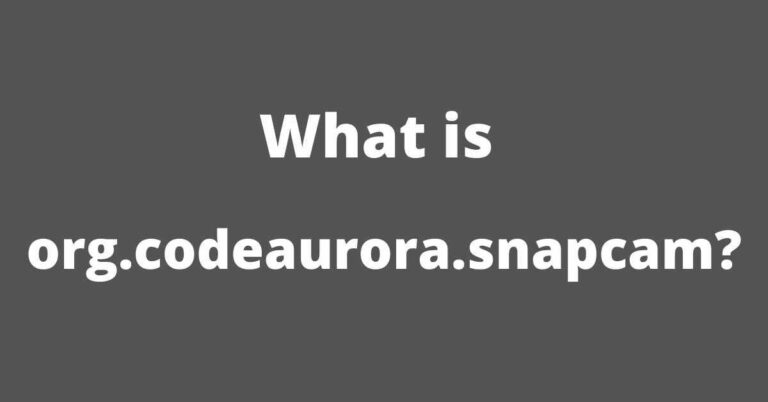 What is org.codeaurora.snapcam?